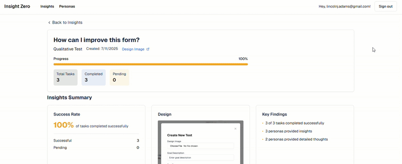 Feedback report illustration